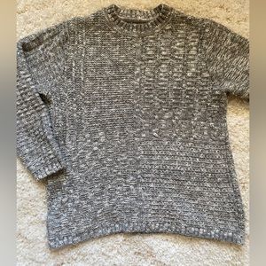 Lou & Grey | Grey Checkered Sweater | Size Medium
